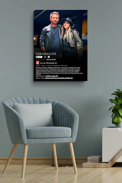 Loveflix Temalı Özel Tasarım Kişiye Özel Kanvas Tablo