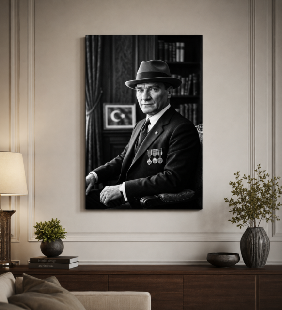 Mustafa Kemal Atatürk Dekoratif Kanvas Tablo 101