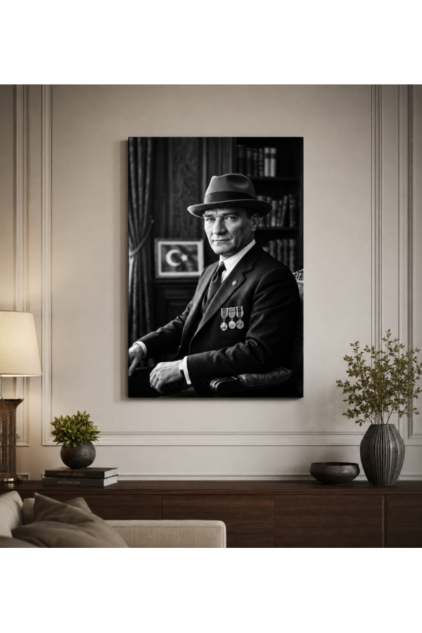 Mustafa Kemal Atatürk Dekoratif Kanvas Tablo 101
