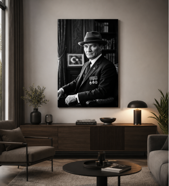 Mustafa Kemal Atatürk Dekoratif Kanvas Tablo 101