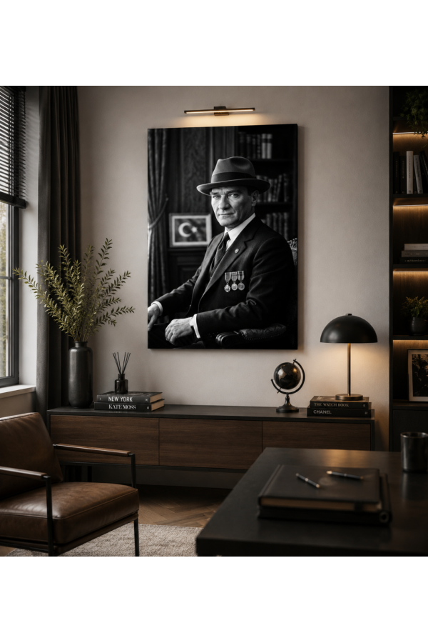 Mustafa Kemal Atatürk Dekoratif Kanvas Tablo | Premium UV Baskı Mustafa Kemal Atatürk Dekoratif Kanvas Tablo - Atatürk Poster Baskı, UV Baskı Duvar Tablosu
