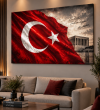Atatürk Türk Bayrağı Anıtkabir Temalı Kanvas Tablo