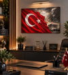 Türk Bayrağı Tarihi Portre ve Anıt Temalı Kanvas Tablo2