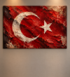 Kırmızı Dokulu Türk Bayrağı Ay Yıldızlı Kanvas Tablo1 Kırmızı Dokulu Türk Bayrağı Ay Yıldızlı Kanvas Tablo1
