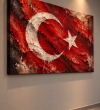 Kırmızı Dokulu Türk Bayrağı Ay Yıldızlı Kanvas Tablo1 Kırmızı Dokulu Türk Bayrağı Ay Yıldızlı Kanvas Tablo1
