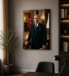 Atatürk Portresi Türk Bayraklı Modern Kanvas Tablo Atatürk Portresi Türk Bayraklı Modern Kanvas Tablo
