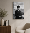 Siyah Beyaz Atatürk Portresi Modern Kanvas Tablo Siyah Beyaz Atatürk Portresi Modern Kanvas Tablo