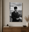 Siyah Beyaz Atatürk Portresi Modern Kanvas Tablo Siyah Beyaz Atatürk Portresi Modern Kanvas Tablo